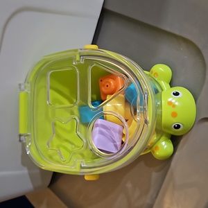 Blue box shape sorter toy